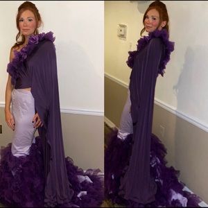 Purple 2 piece gown